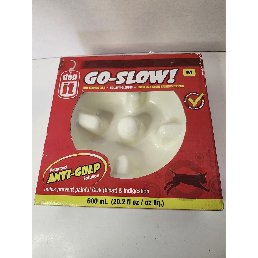 Dog It Go Slow Small Anti Gulp Dish Bowl 300 mL 20 oz New In Box NIB Prevent GDV